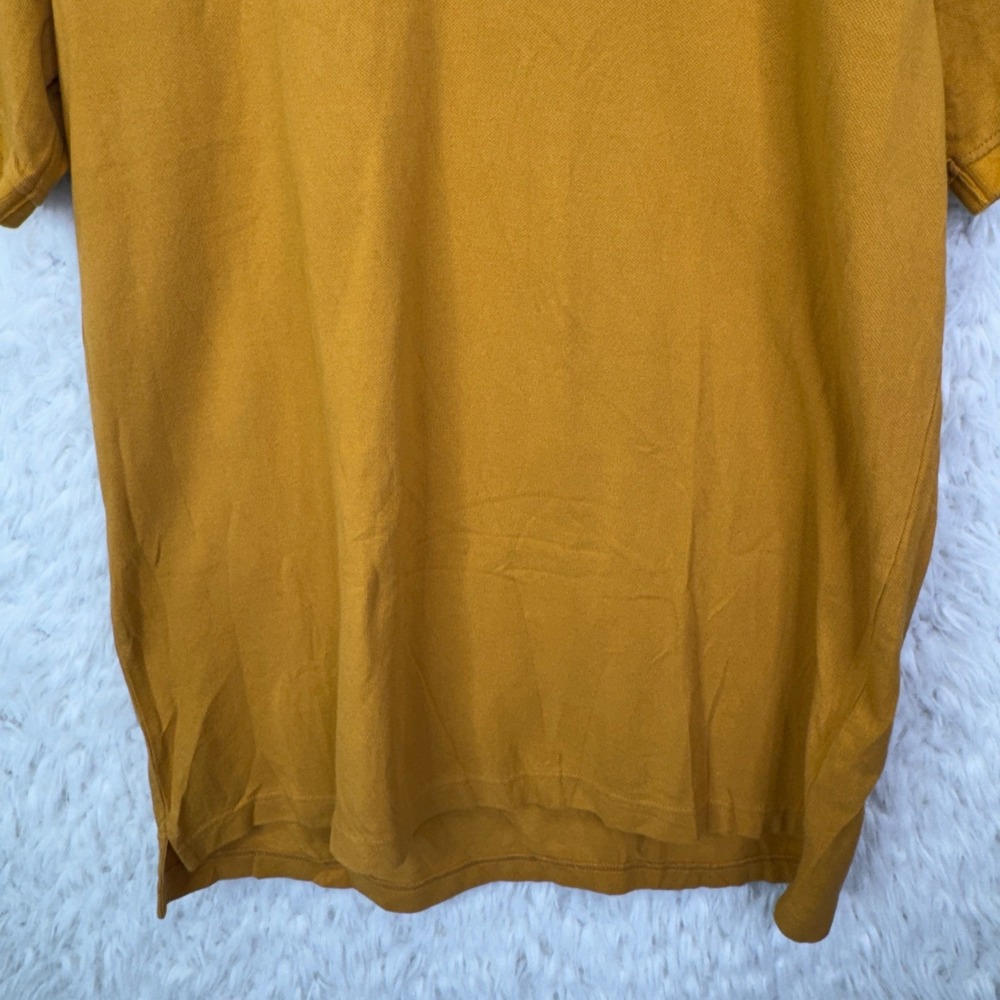 J.Crew Pique Polo Shirt XLT Mustard Yellow Short Sleeve Preppy Casual Tall - Picture 8 of 9